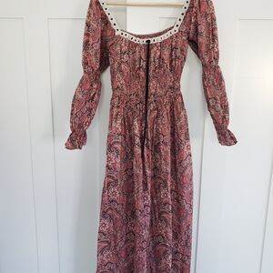Christy Dawn Red Paisley Maxi Dress